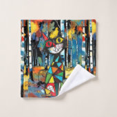 抽象芸術の日 バスタオルセット (ウォッシュタオル)