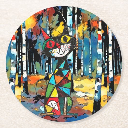 抽象芸術の日 ラウンドペーパーコースター (正面)