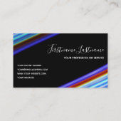 抽象芸術の明るいカラフルライン書道ビジネス 名刺 (裏面)