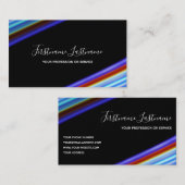 抽象芸術の明るいカラフルライン書道ビジネス 名刺 (正面/裏面)