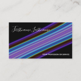 抽象芸術の明るいカラフル線の書道 名刺