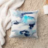 抽象芸術の明るい水のカラーテクスチャ。 クッション (ブランケット)