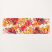抽象芸術の明るい派手なオレンジ色絵画の ヨガマット (裏面(横))
