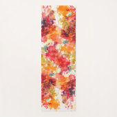 抽象芸術の明るい派手なオレンジ色絵画の ヨガマット (正面)