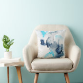 抽象芸術の明るい絵を描水の色のテクスチャ クッション (椅子)