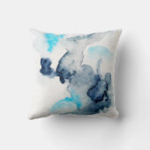 抽象芸術の明るい絵を描水の色のテクスチャ クッション (裏面)