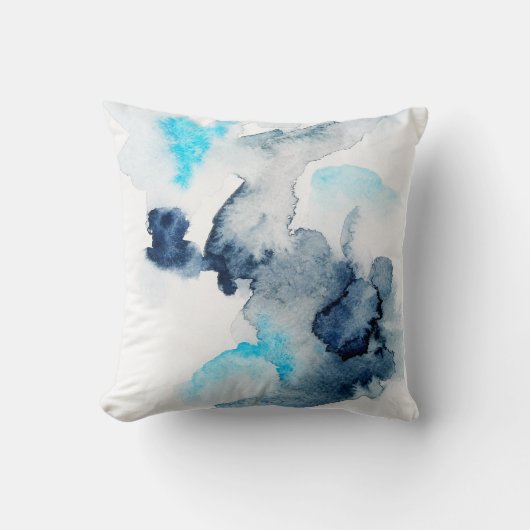 抽象芸術の明るい絵を描水の色のテクスチャ クッション (正面)