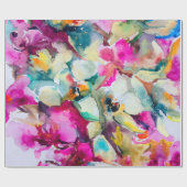 抽象芸術の明るい色の装飾的な背景。フロ ラッピングペーパー (フラット)