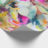 抽象芸術の明るい色の装飾的な背景。フロ ラッピングペーパー (角)