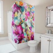 抽象芸術の明るい色の装飾背景。フロー シャワーカーテン (インサイチュ)