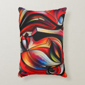 抽象芸術の明るい色 | アクセントクッション (正面(垂直))