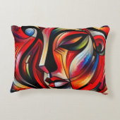 抽象芸術の明るい色 | アクセントクッション (裏面)