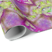 抽象芸術の星と紫、黄色、ピンクの宝石の石 ラッピングペーパー (ロールコーナー)