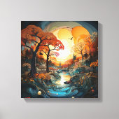 抽象芸術の景観 キャンバスプリント (正面)