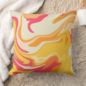 抽象芸術の暖かいトーンでの旋回デザイン クッション (ブランケット)