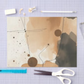 抽象芸術の暖かいミニマル層 薄葉紙 (クラフト)