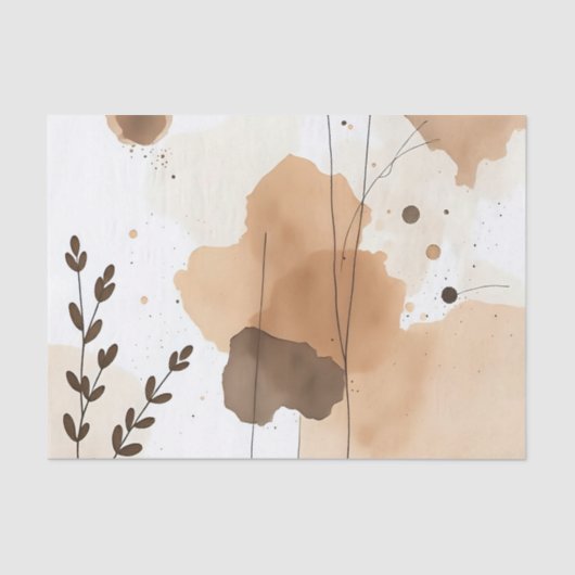 抽象芸術の暖かいミニマル層 薄葉紙 (正面)