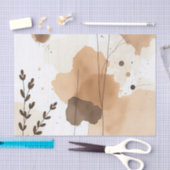 抽象芸術の暖かいミニマル層 薄葉紙 (クラフト)