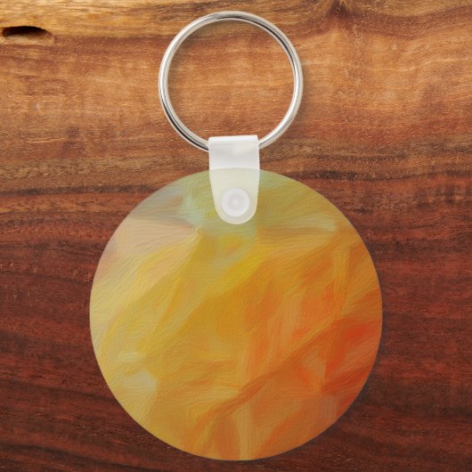 抽象芸術の暖かさ:印象派モザイク キーホルダー (正面)