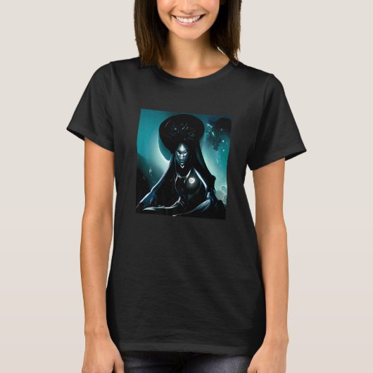 抽象芸術の暗闇の女神 Tシャツ (正面)