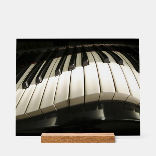 抽象芸術の曲がったピアノ鍵 アクリルサイン (正面)