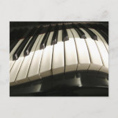 抽象芸術の曲がったピアノ鍵 ポストカード (正面)