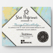 抽象芸術の最高出演者の社員賞受賞 フォトプラーク (正面)