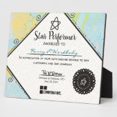 抽象芸術の最高出演者の社員賞受賞 フォトプラーク (側面)