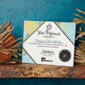 抽象芸術の最高出演者の社員賞受賞 フォトプラーク (側面)