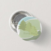 抽象芸術の木々と空の自然の風景 缶バッジ (正面&裏面)