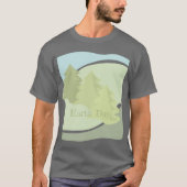 抽象芸術の木々と空の自然の風景 Tシャツ (正面)