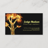抽象芸術の木が燃えている。ジシドジ 名刺 (裏面)