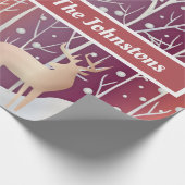 抽象芸術の木と雪 ラッピングペーパー (角)