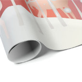 抽象芸術の木と雪 ラッピングペーパー (ロールコーナー)