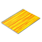 抽象芸術の木のテクスチャ（オレンジと黄色） ノートブック (左側)