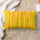 抽象芸術の木のテクスチャ（オレンジと黄色） ランバークッション (ブランケット)