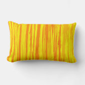 抽象芸術の木のテクスチャ（オレンジと黄色） ランバークッション (正面)