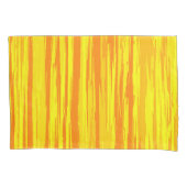 抽象芸術の木のテクスチャ（オレンジと黄色） 枕カバー (正面)