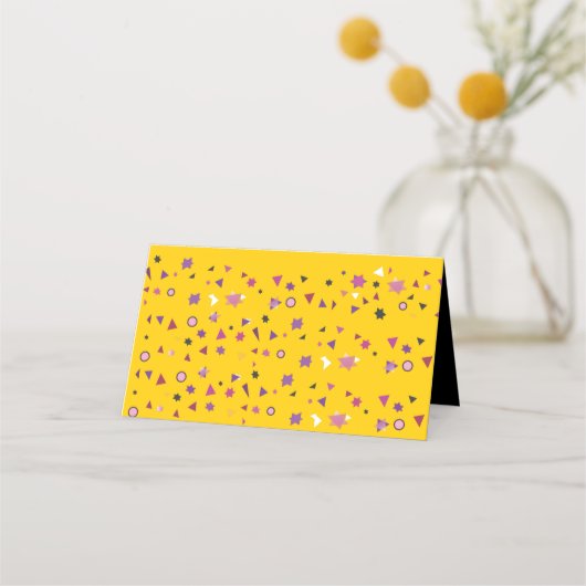 抽象芸術の木のライフバルミツワー座席エスコート プレイスカード (裏面)