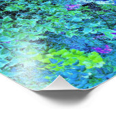 抽象芸術の木目と青葉の模様 フォトプリント            (角)