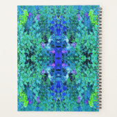 抽象芸術の木目と青葉の模様 プランナー手帳 (裏面)