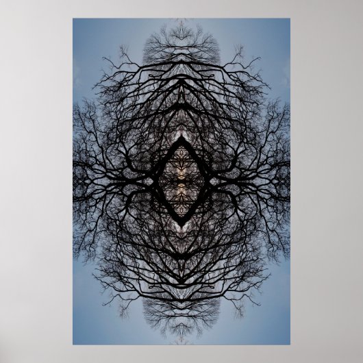 抽象芸術の枝のパターンのポスター ポスター (正面)