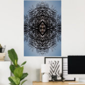 抽象芸術の枝のパターンのポスター ポスター (ホームオフィス)