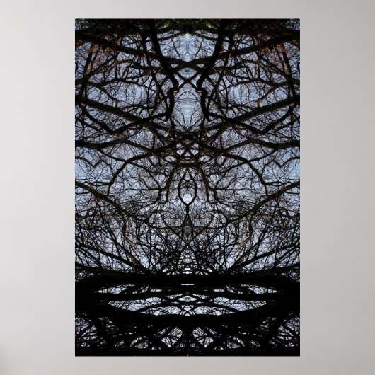 抽象芸術の枝のパターンのポスター ポスター (正面)