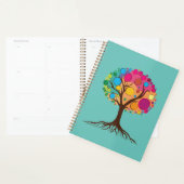 抽象芸術の根とカラフル葉木。 プランナー手帳 (ディスプレー)