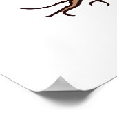 抽象芸術の根とカラフル葉木。 ポスター (角)