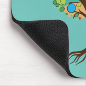 抽象芸術の根とカラフル葉木。 マウスパッド (コーナー)