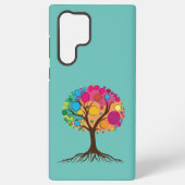 抽象芸術の根とカラフル葉木。 SAMSUNG GALAXYケース (裏面)