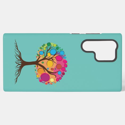 抽象芸術の根とカラフル葉木。 SAMSUNG GALAXYケース (裏面横)