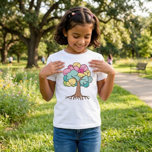 抽象芸術の根とカラフル葉木。 Tシャツ